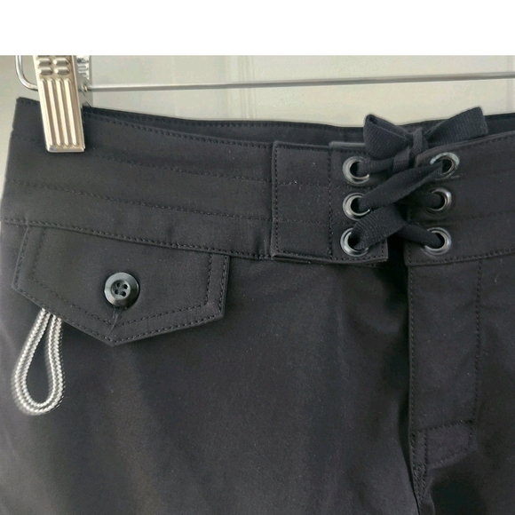 Birdwell Beach Britches Board Shorts Womens 00 Black 405 Made In USA - Picture 5 of 8